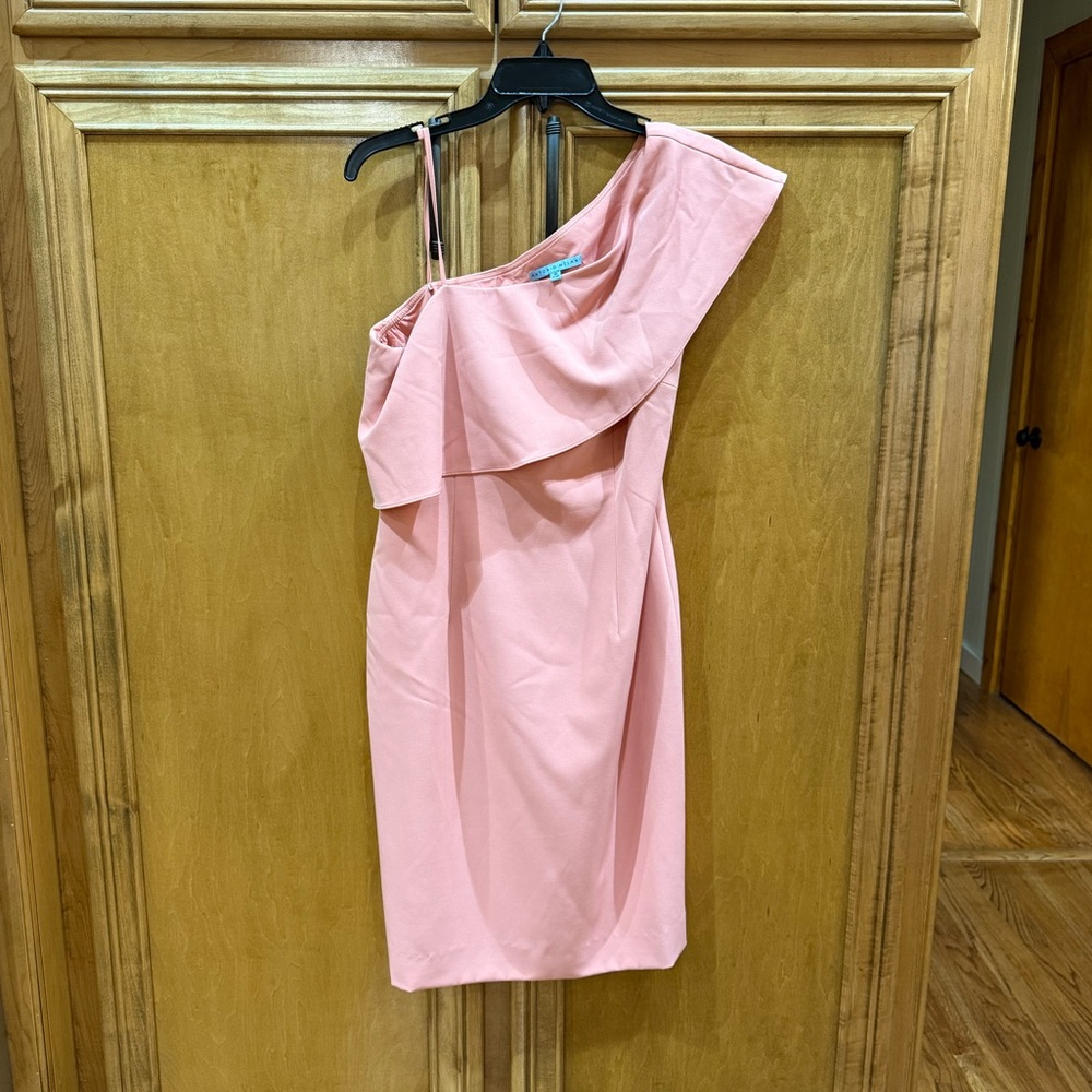ANTONIO MELANI One-Shoulder Pink Dress
